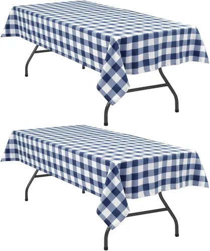Miniatura 34 de Hiasan - Mantel rectangular a cuadros - Mantel lavable resistente a las manchas, al agua y a las arrugas, para comedor, 54 x 80 pulgadas