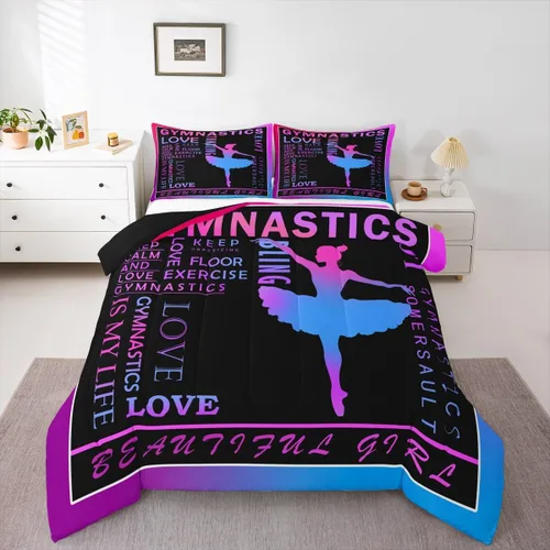Miniatura 44 de Feelyou Juego de edredón de baloncesto para niñas y niños, juego de ropa de cama con juegos de pelota, decoración de habitación, regalo para amantes