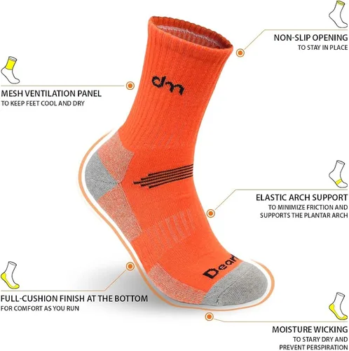 Miniatura 3 de DEARMY Calcetines deportivos de senderismo para mujereshombres, los mejores regaloscalcetines deportivos acolchados que absorben la humedad (5 pares)