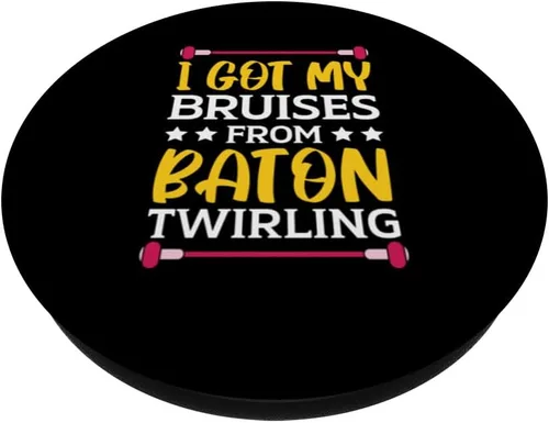 Miniatura 2 de I Got My Moretes From Baton Twirling Gymnast Majorette PopSockets Swappable PopGrip