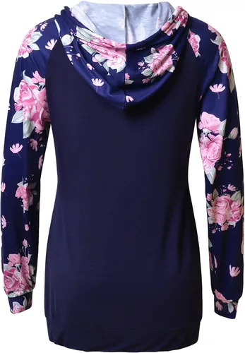Miniatura 225 de GINKANA Sudadera con capucha para mujer, manga larga, lactancia materna, ropa casual
