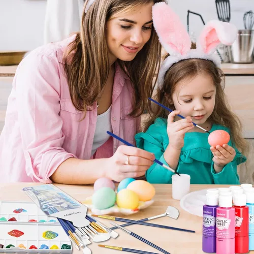 Miniatura 8 de Halobios Juego de pinceles de pintura, 20 pinceles de pintura diferentes tipos de pinceles para pintura acrílica, acuarela, óleo, pinceles