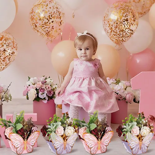 Miniatura 5 de Tenceur 24 centros de mesa de mariposa para mesas, baby shower, despedida de soltera, decoración de mesa de mariposa para decoración de fiestas