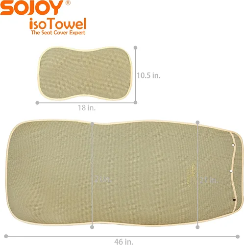 Miniatura 7 de Sojoy IsoTowel Funda de asiento de automóvil, protector de asiento de microfibra con base antideslizante de secado rápido, protector de asiento