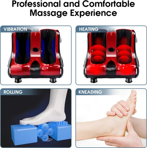Miniatura 3 de ARLIME Masajeador de pies con calor, máquina de masaje de pies Shiatsu, modos de intensidad de 3 niveles, vibración de amasamiento profundo