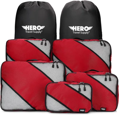 Miniatura 18 de HERO - Juego de 5 organizadores de equipaje con 2 bolsas de lavandería