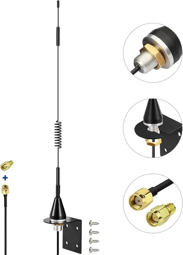Miniatura 2 de Bingfu Antena macho 4G LTE 7dBi RP-SMA para exteriores, soporte fijo para montaje en pared, compatible con 4G LTE, router inalámbrico, cámara