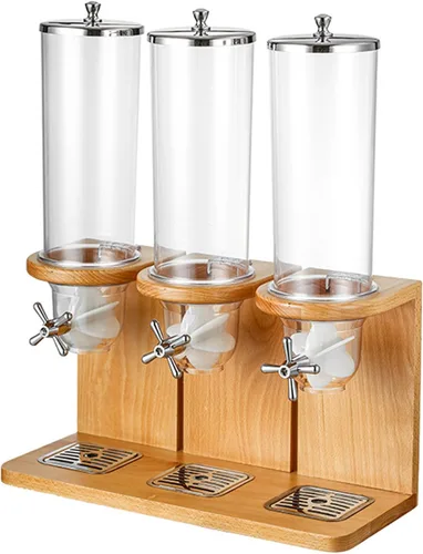 Miniatura 8 de Dispensador de alimentos secos 3.5L/7L/10.5L, dispensador de cereales para encimera, dispensador de almacenamiento de cereales con barril de PC