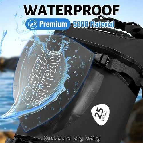 Miniatura 8 de Bolsa de lona impermeable de 40L y bolsa seca de 25L