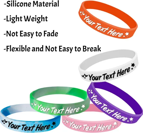 Miniatura 4 de Pulseras de silicona personalizadas, pulseras de goma personalizadas a granel para eventos, regalos de motivación deportiva, apoyos para hombres