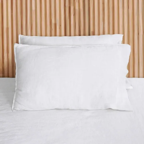 Miniatura 22 de Linen World - Juego de 2 fundas de almohada de lino, 20 x 30 pulgadas, tamaño estándar/Queen, fundas de almohada 100% lino natural francés, fundas