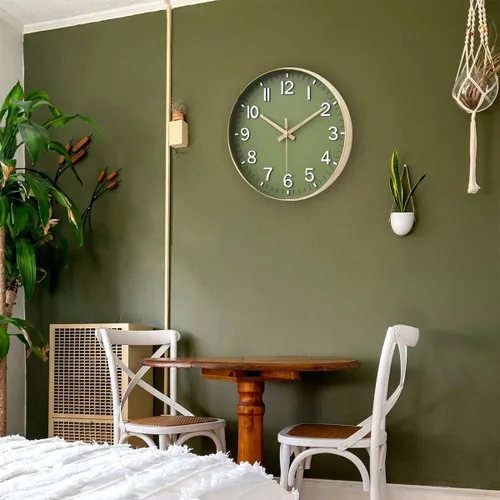 Miniatura 5 de HZDHCLH Relojes de Pared a Batería, 12 pulgadas, Silencioso Sin Tictac, Reloj de Pared Moderno para Sala de Estar, Dormitorio, Cocina, Oficina