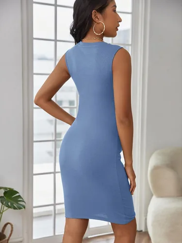 Miniatura 2 de Verdusa Vestido de maternidad para mujer, sin mangas, ajustado, tipo lápiz, sin mangas