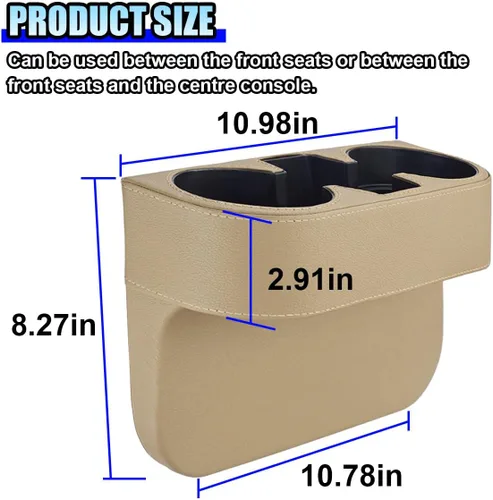 Miniatura 2 de ZIMISI Organizador de Espacio para Copas de Coche, Organizador de Consola Frontal de Cuero PU para Auto, Organizador Multifuncional para Copas