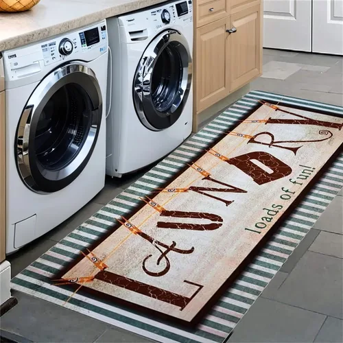 Miniatura 11 de Tapete de goma antideslizante para lavadero, tapete de cocina resistente al agua (20 x 48 pulgadas, 1 unidad) de Abreeze