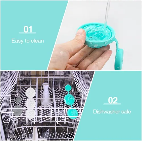 Miniatura 6 de Sophico Juego de saleros y pimenteros pequeños con tapas Sinlicone a prueba de humedad, mini coctelero de especias de 4.5 onzas para ir para Menta