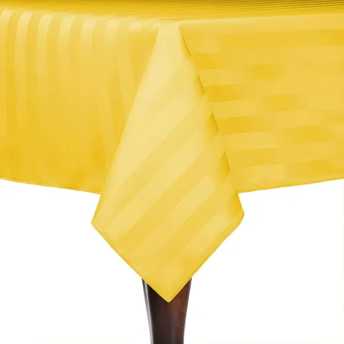 Miniatura 12 de Ultimate Textile Mantel rectangular de rayas satinadas, 59.8 x 90.2 in, color marrón oscuro