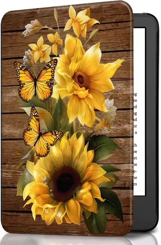 Miniatura 80 de Funda para Kindle básico de 6 pulgadas (11.ª generación), múltiples ángulos, piel sintética, delgada, con función de encendido y apagado automático