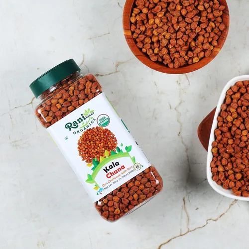 Miniatura 3 de Rani Organic Kala Chana (Garbanzos Desi con Piel) Tarro PET de 28 onzas (28.22 oz), totalmente natural, vegano, apto para gluten, sin OMG, origen