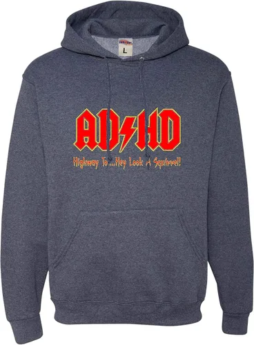 Miniatura 24 de Go All Out Sudadera con capucha para hombre y mujer con texto en inglés "Highway To Hey Look A Squirrel