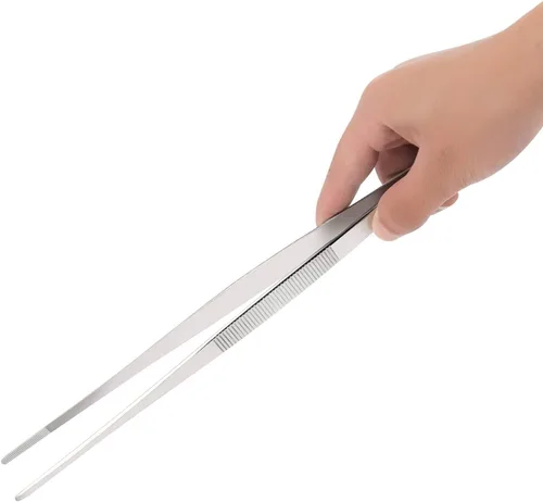 Miniatura 5 de Pinzas de cocina de acero inoxidable dorado de 12 pulgadas con puntas dentadas para agarre