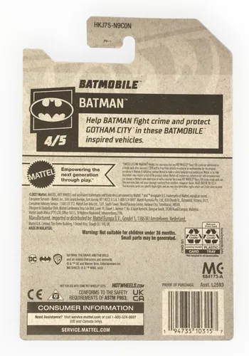 Miniatura 2 de Hot Wheels Batmóvil, Batman 4/5 [oro] 137/250