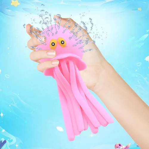 Miniatura 5 de 3 piezas de juguete de piscina de pulpo, juguete sensorial para aliviar el estrés, juguetes flotantes para niños, juguetes de agua de playa