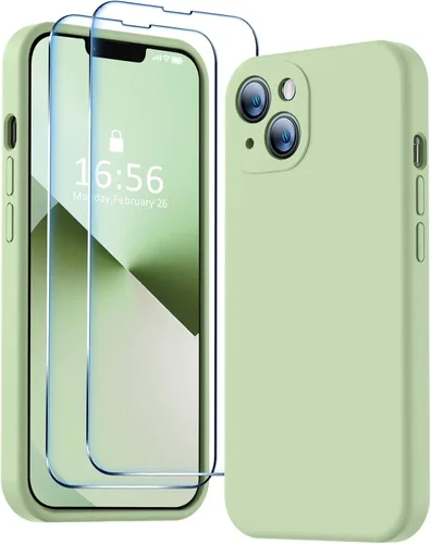 Miniatura 36 de BossKiss Funda compatible con iPhone 13 Pro, silicona de alta calidad mejorada [protección de cámara] [2 protectores de pantalla]
