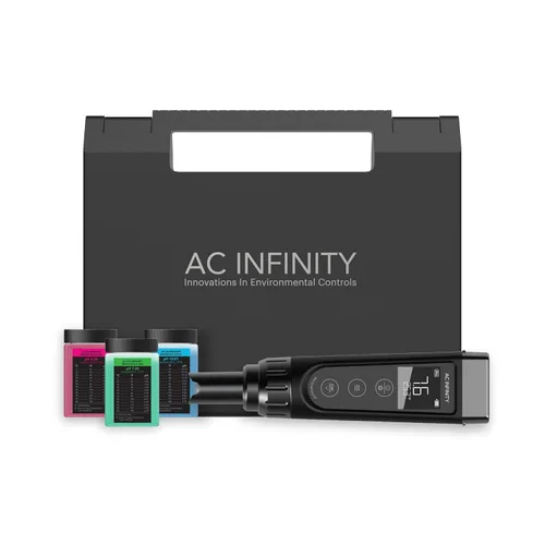 Miniatura 9 de AC Infinity Kit de Medidor Hidropónico PRO, Lápiz Digital de pH de Alta Precisión con Precisión de pH ±0.01 y Sonda Intercambiable, Medidor Todo