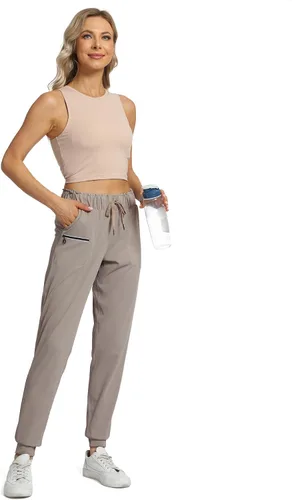 Miniatura 3 de Haowind - Pantalones deportivos para mujer con bolsillos y cintura elástica, cómodos pantalones de deportivos de descanso para deportes, gimnasio