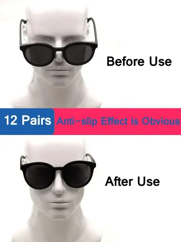 Miniatura 3 de Junsika Almohadillas para la nariz para gafas, almohadillas adhesivas de silicona suave para anteojos, antideslizantes, para cámara de aire