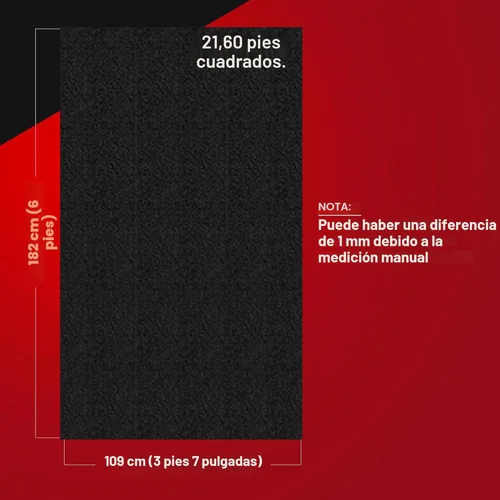 Miniatura 2 de Bbox Alfombra Negra No Tejida Longitud: 72 pulgadas (6 pies), Ancho: 43 pulgadas (3 pies 7 pulgadas) para alfombra de caja de subwoofer de Negro