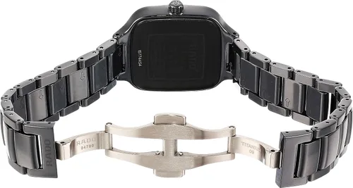 Miniatura 4 de Rado Reloj automático suizo verdadero cuadrado unisex Negro Reloj automático