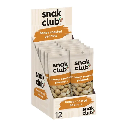 Miniatura 8 de Snak Club Cacahuetes de caramelo, cacahuetes confitados con capa de praliné y crema dulce, aperitivo sin gluten y kosher, bolsas de 2 onzas, paquete