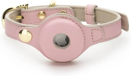 Miniatura 11 de Collares, arneses y correas para perros Nina Woof de Cupertino, fabricados con cuero vegano con soporte para dispositivo de seguimiento de perros