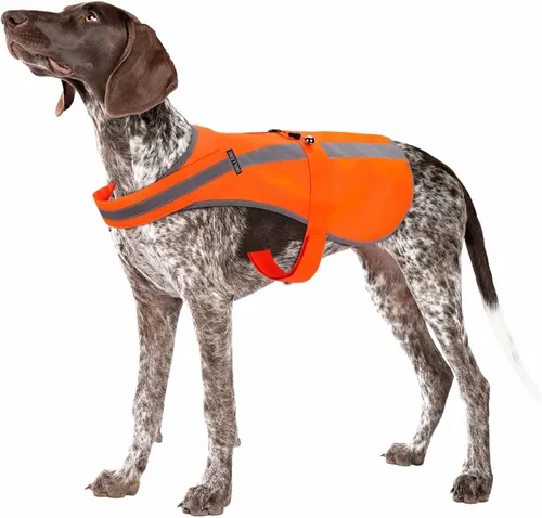 Chaleco reflectante para perros para razas pequeñas y medianas, chaleco de seguridad para perros de alta visibilidad con campanilla removible para