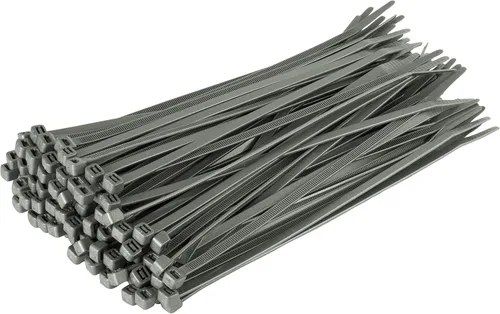 Miniatura 36 de GTSE - Paquete de 100 bridas con cremallera de 20.3 cm, color plateado/gris, 8.06 kg de resistencia, bridas de nailon grises resistentes a los rayos
