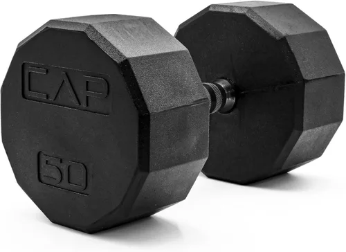 Miniatura 86 de CAP Barbell Peso de la mancuerna hexagonal recubierta, individual, 10-120 libras, múltiples opciones
