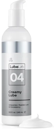 Lubricante blanco cremoso grueso a base de agua, sin perfume, 8.3 onzas líquidas, hipoalergénico suave y resbaladizo para parejas, fabricado en