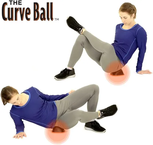 Miniatura 6 de Tiger Tail Bola curva: liberación muscular estacionaria de alta densidad para espalda, piernas, glúteos, caderas, psoas, hombros, tejido profundo