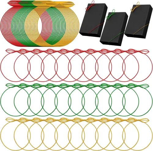 Berlune 120 lazos elásticos para cajas de regalo, lazos elásticos con lazos preatados de 20 pulgadas de cinta elástica de 20 pulgadas de cinta