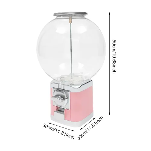 Miniatura 8 de Máquina expendedora, moneda de 1 dólar de gran capacidad, máquina de chicles de caramelo, 500 piezas de 1.26 pulgadas, máquinas expendedoras