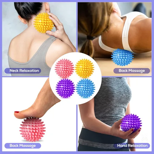 Miniatura 5 de Meooeck Juego de cojines inflables para niños sensoriales con 3 cápsulas de equilibrio y 4 bolas de masaje con puntas, almohadillas de asiento