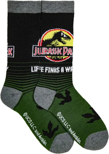 Miniatura 4 de Bioworld Jurassic Park - Calcetines para adultos, inspirados en la isla de dinosaurios, para hombre, 3 pares, Multi colorido