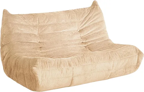Miniatura 33 de Puf para adultos, silla puf grande, sillón con relleno de espuma viscoelástica para el hogar, apartamento o sala de juegos, gris afelpado Felpa gris