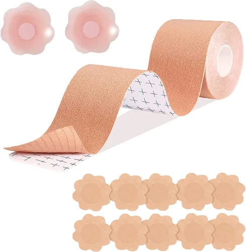Cinta adhesiva para pechos, cinta de levantamiento de senos instantáneo, reemplazo de sujetadores sin tirantes para mujeres y sujetador adhesivo