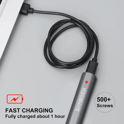 Miniatura 7 de SHARDEN Mini destornillador eléctrico, kit de destornillador eléctrico pequeño 29 en 1 con 24 puntas magnéticas, herramienta de reparación