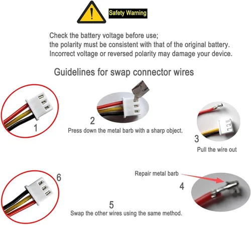 Miniatura 5 de XINLANTECH 3.7V 2600mAh 18650 Batería recargable de iones de litio con conector Jst XH2.54/2P cables de enchufe para electrónica de bricolaje