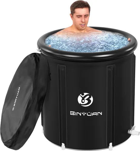 Miniatura 8 de BINYUAN Bañera de hielo XL para atletas con cubierta de 99 galones, tina de inmersión fría para recuperación, piscina de baño de hielo portátil