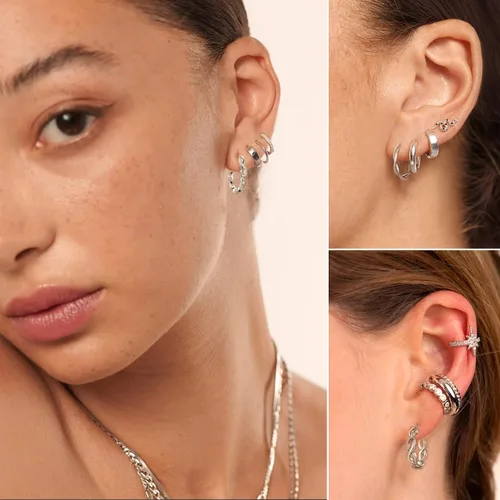 Miniatura 3 de Senteria Small Gold Hoop Earrings for Women 3 Pairs 925 Sterling Silver 14K Gold Plated Small Huggie Hoop Earrings Set for Girls (13mm 15mm 20mm)
